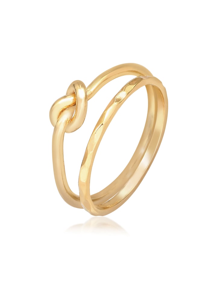 Elli Ring 925 Sterling Silber Knoten, Ring Set in Gold günstig kaufen