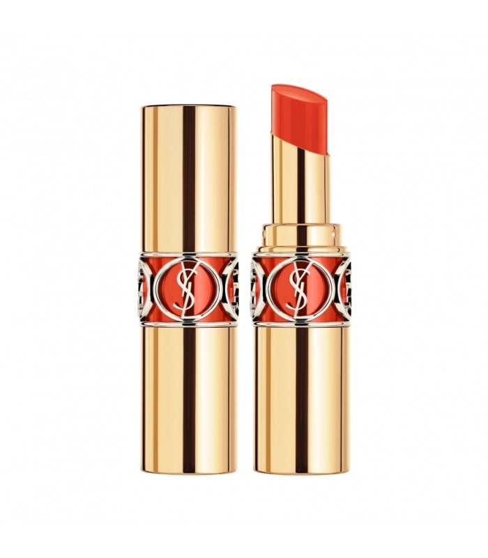 YVES SAINT LAURENT-ROUGE VOLUPTÉ SHINE -Une brillance à porter. Des couleurs fraîches