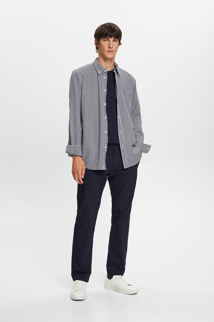 Button-Down-Hemd mit Vichy-Muster, 100% Baumwolle