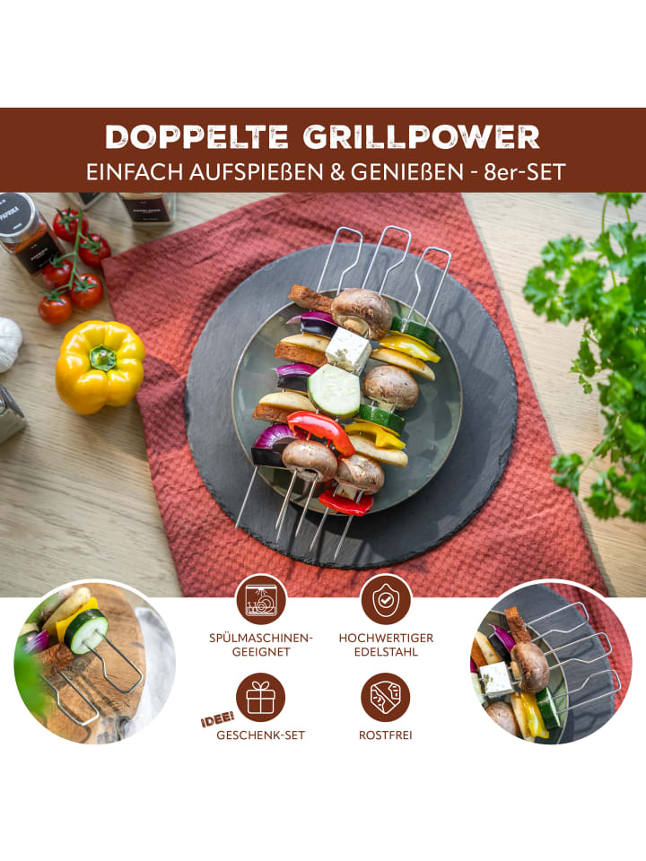 bremermann 8-er-Set Doppel-Grillspieße günstig kaufen onesize