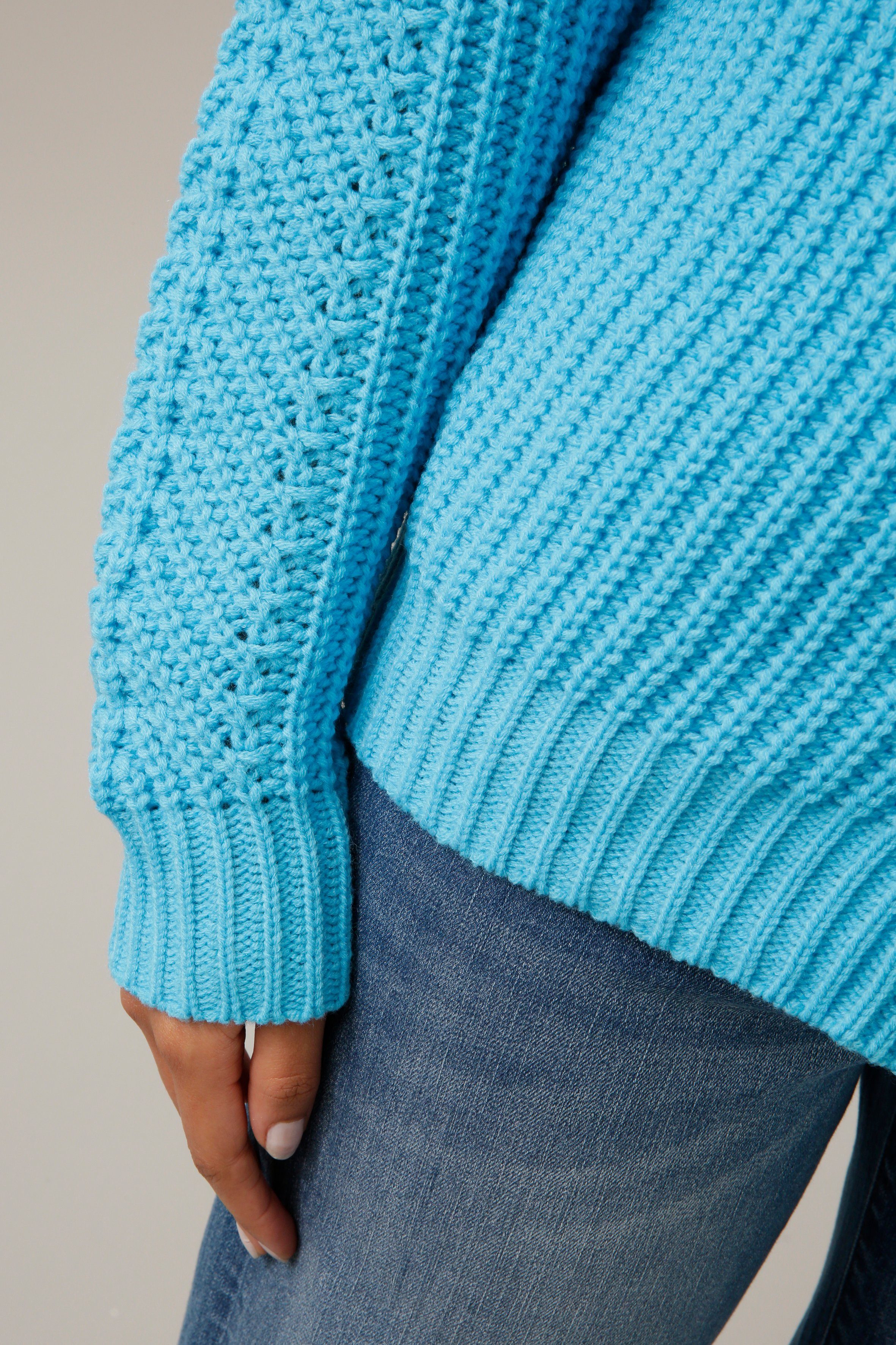 Aniston CASUAL Strickjacke Highlight: das Strickmuster in den langen Ärmeln