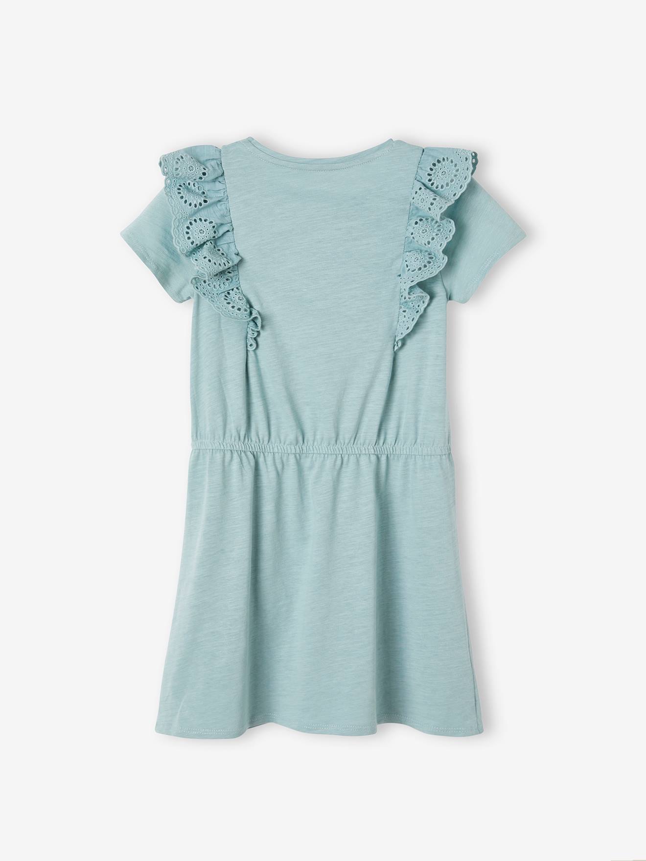 Vertbaudet Mädchen Volantkleid Oeko-Tex - hellgelb