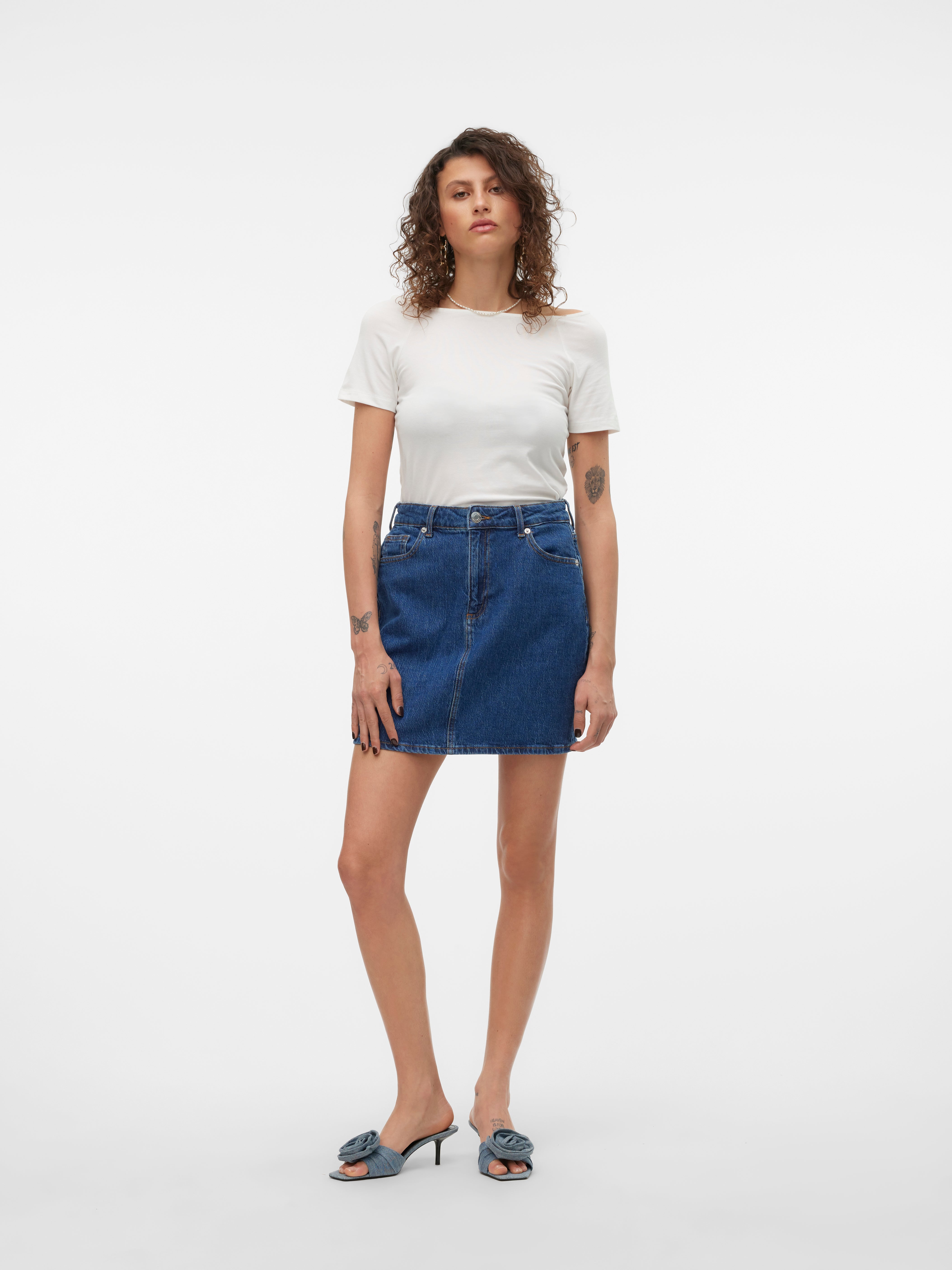 VMTESSA Hohe Taille Kurzer Rock