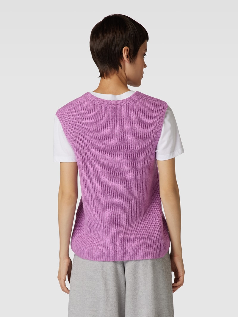 Pullunder in unifarbenem Design mit V-Ausschnitt in violett