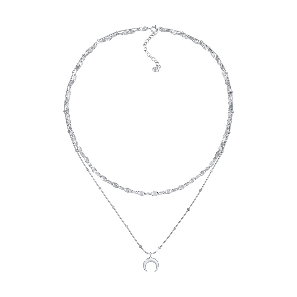 Elli Elli Collier Pendentif Demi-Lune Astro Trend en argent sterling 925 pour femme collier