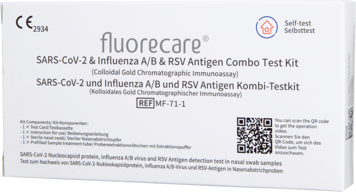 Kombitest SARS-CoV-2 & Influenza A/B & RSV Antigen Combo Test Kit, 1 St