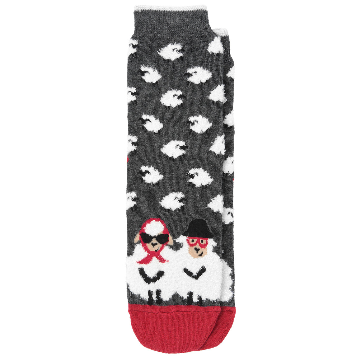 1 Paar Damen Socken mit Schaf-Motiv