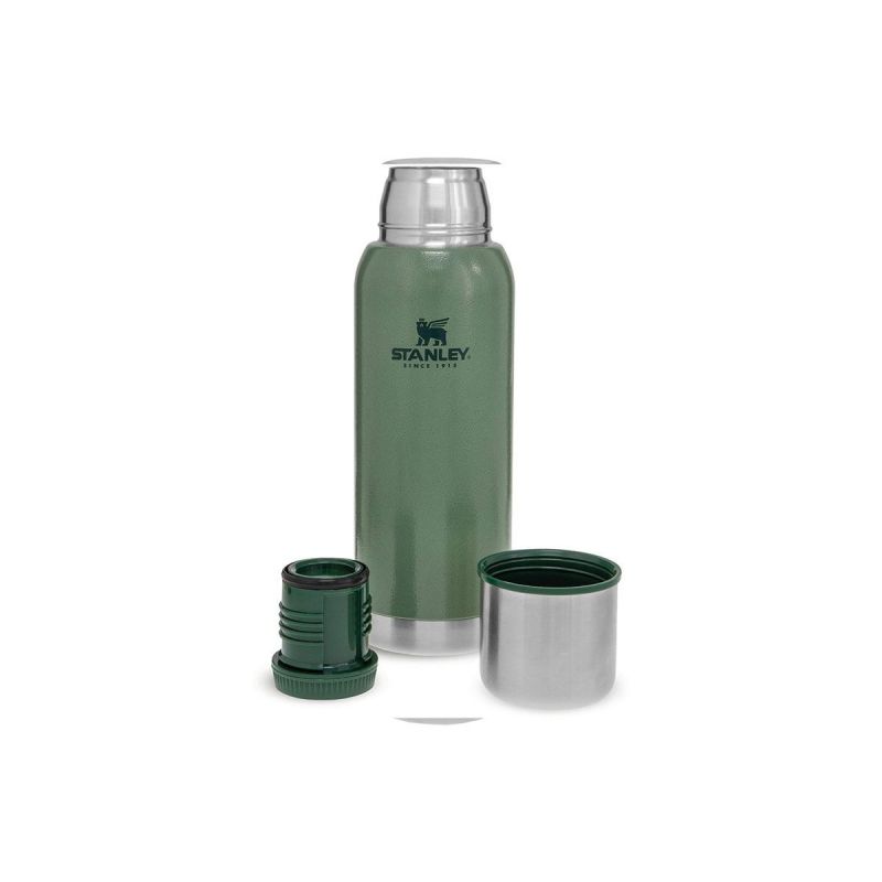 Stanley Thermoflasche, Adventure Edelstahl-Vakuumflasche 1.1qt \/ 1l Hammertone Green