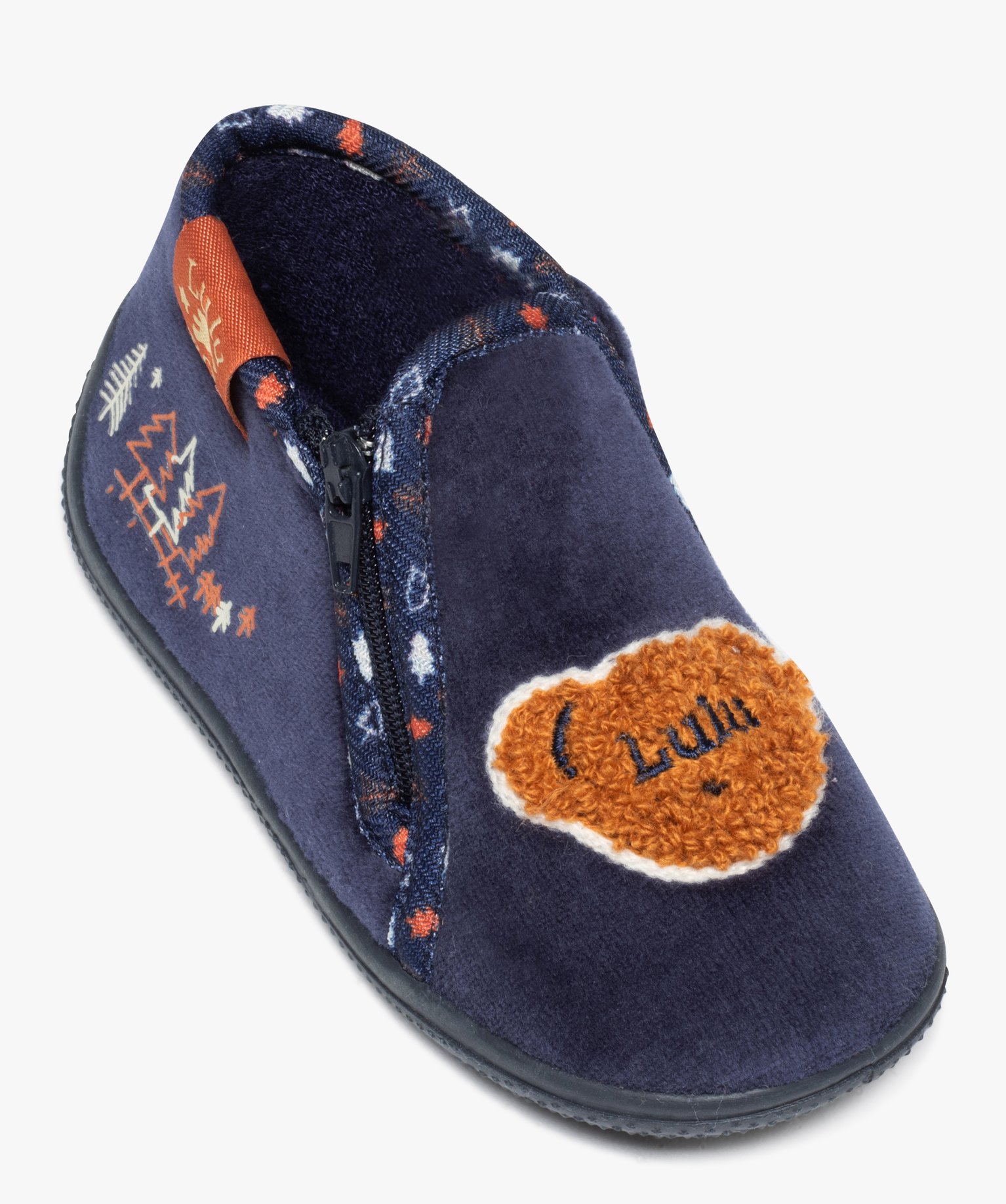 Chaussons bébé Garçon doux à zip - Lulu Castagnette bleu | GEMO
