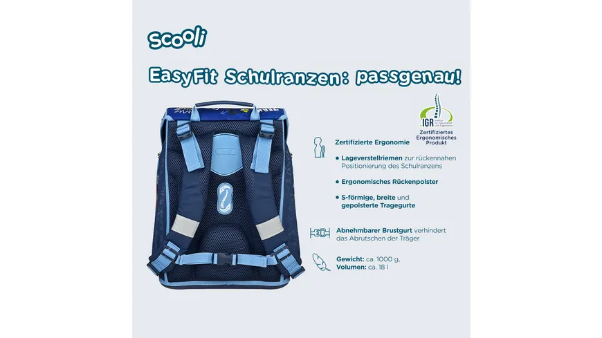 Scooli Avengers EasyFit Schulranzen-Set 5teilig