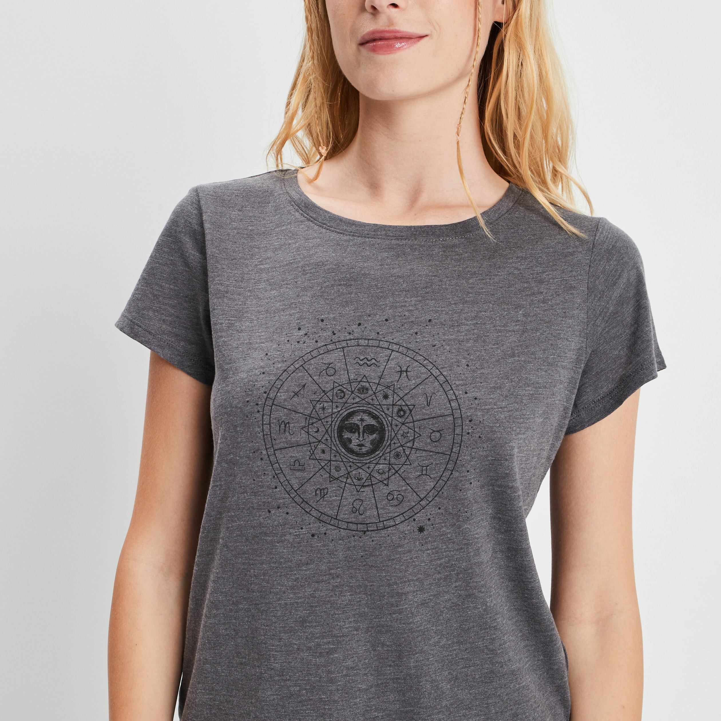 T-shirt manches courtes gris femme | La Halle