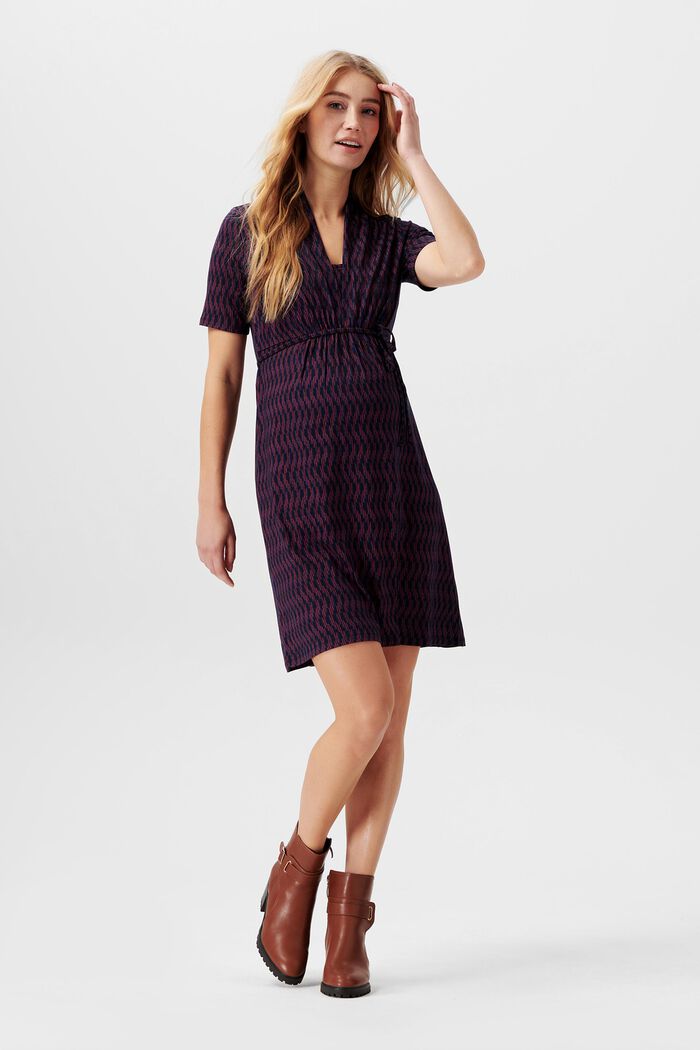 Gemustertes Jerseykleid mit Stillfunktion
