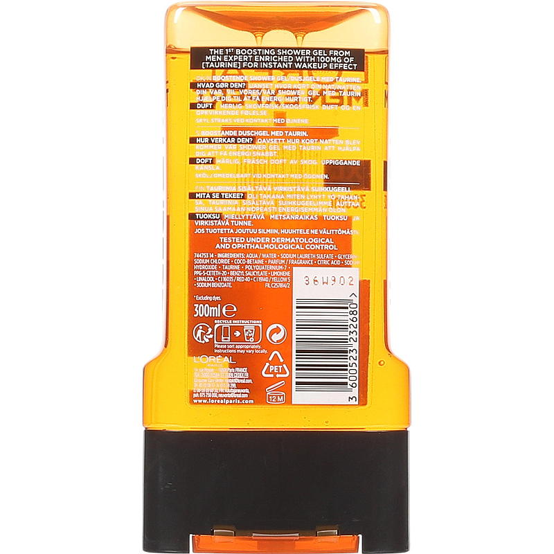 Loreal Dusjsåpe Men Expert 300 ml, Hydra
