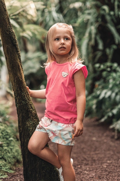 T-Shirt kurzarm, pink für Mädchen