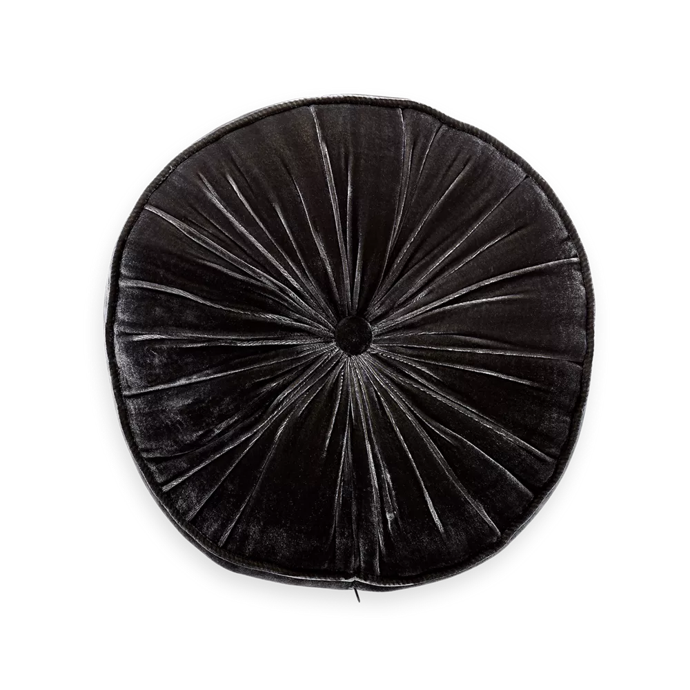 Coussin rond en velours de soie et viscose de la collection House of Rituals Saigon