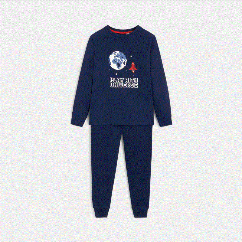 Pyjama 2 pièces motif phosphorescent marine Garçon