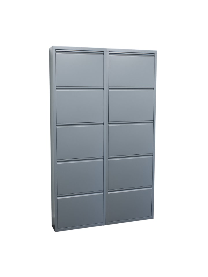 ebuy24 Schuhschrank Pisa 8 Grau 100 x 16 cm günstig kaufen onesize