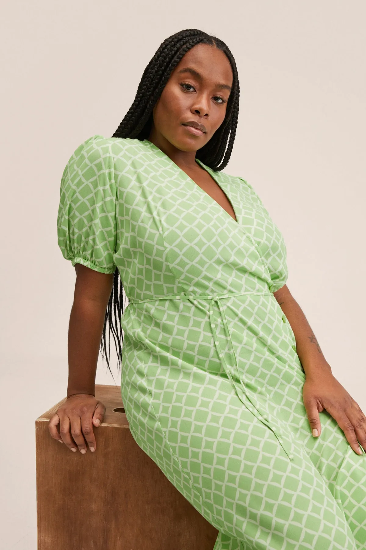 MANGO  27027118 Damen/Mädchen Pastellgrün