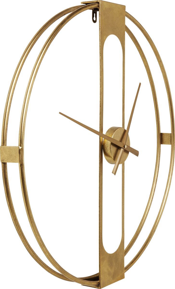 KARE Wanduhr Clip Goldfarben
