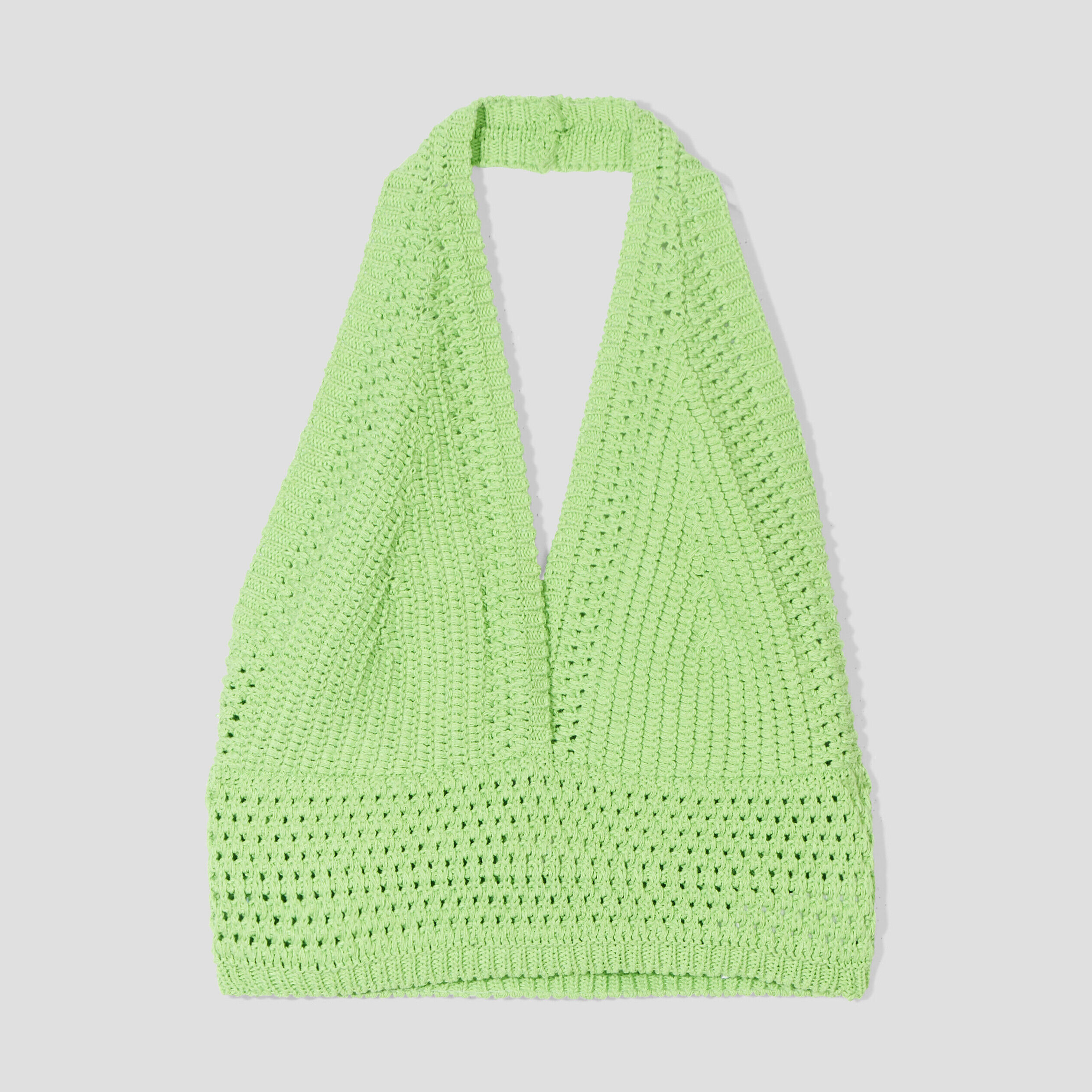 Crop top en crochet vert femme | Cache Cache