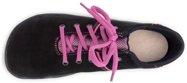 Fare Bare |vB ~ LowCut Leder Schnürer + Tex ~ Schwarz/Pink