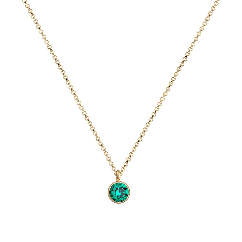 Elli Elli Collier Pendentif solitaire pour Femmes Basique Élégant avec cristal de verr collier