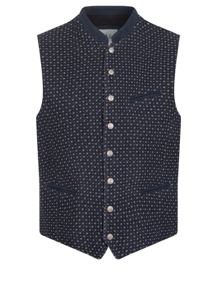 Nübler Trachtengilet Ärmellos Georg in Blau günstig kaufen