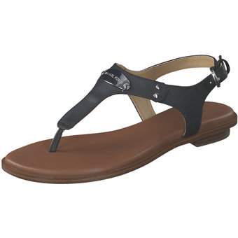 Michael Kors MK Plate Thong Sandale in schwarz