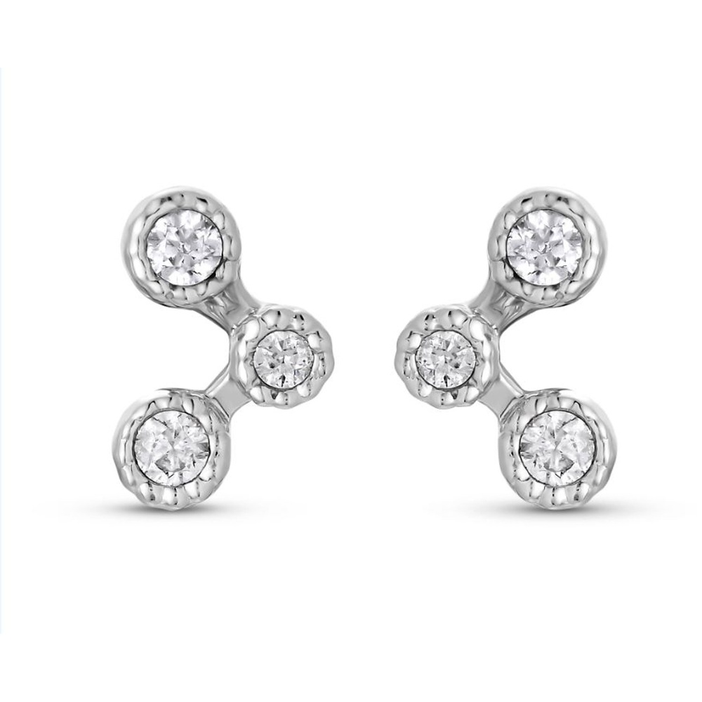 FAVS Boucles d'oreilles à fermoir à poussette 925 Argent Boucles d'oreilles