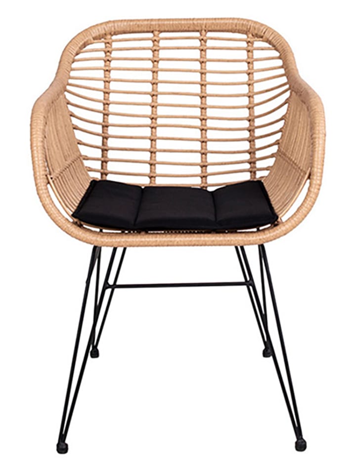 House Nordic 2er-Set: Stühle in Beige/ Schwarz - (B)60 x (H)82 x (T)57 cm günstig kaufen onesize