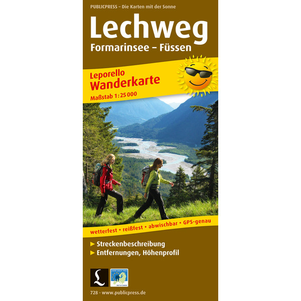 LECHWEG FORMARINSEE - FÜSSEN 1:25.000 - Wanderkarte