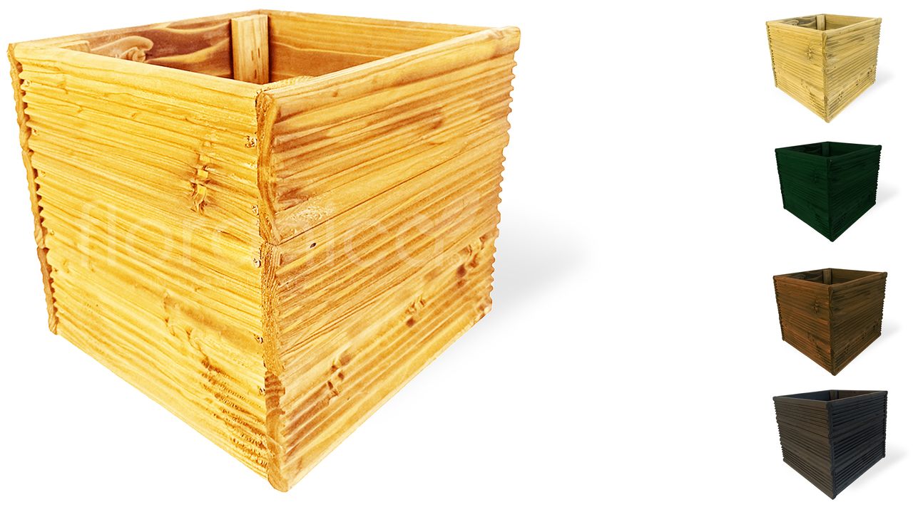 Pemicont Floranica Blumentopf aus Holz Kasten 30cm x 30cm x 285cm Einheimisch Imprägniertes Lärchenholz Schutzhülle für Kräuter Blumen Haus- und Gartendekoration Innen- und Außenbereich EU-Produkt