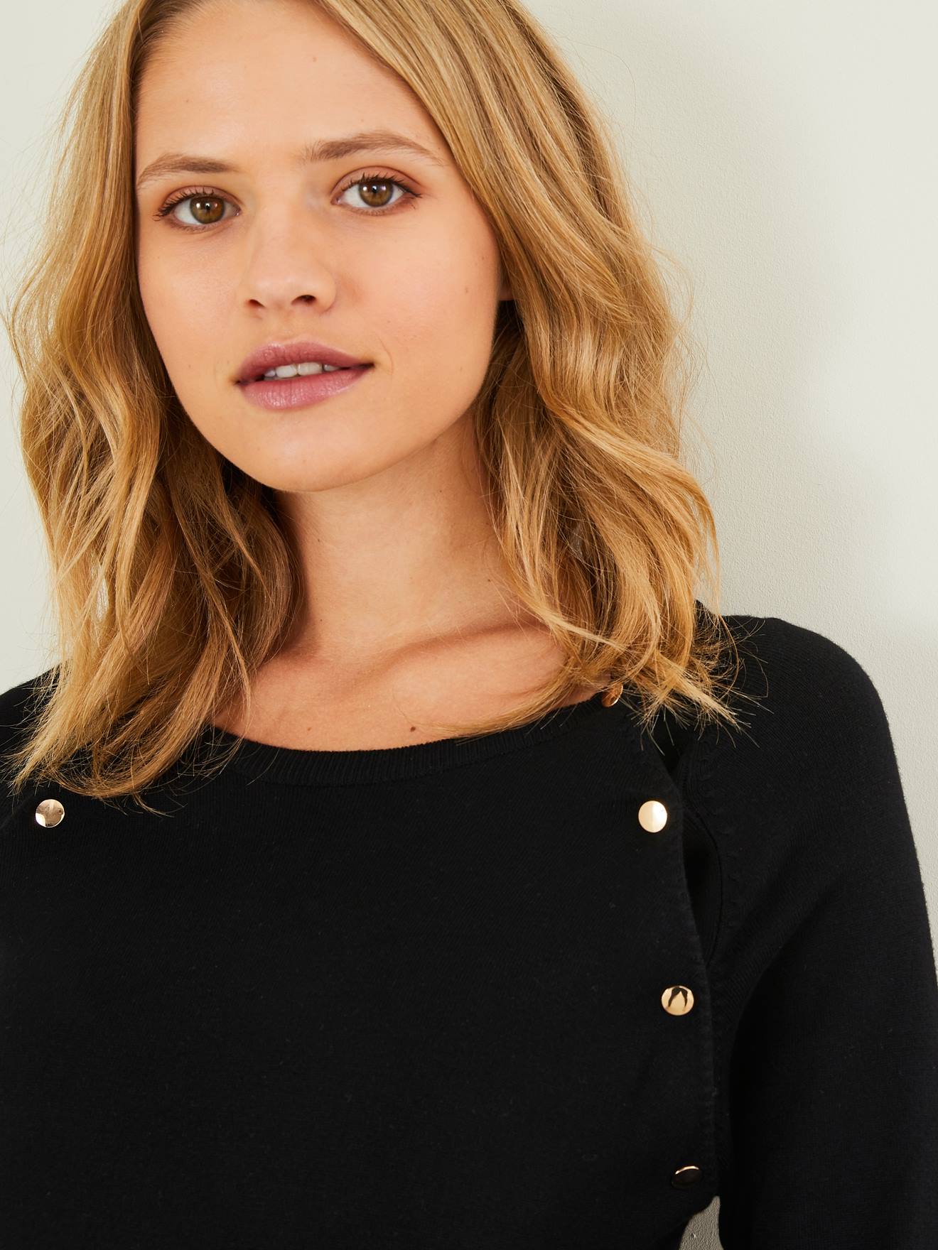 Robe tricot de grossesse et d'allaitement noir