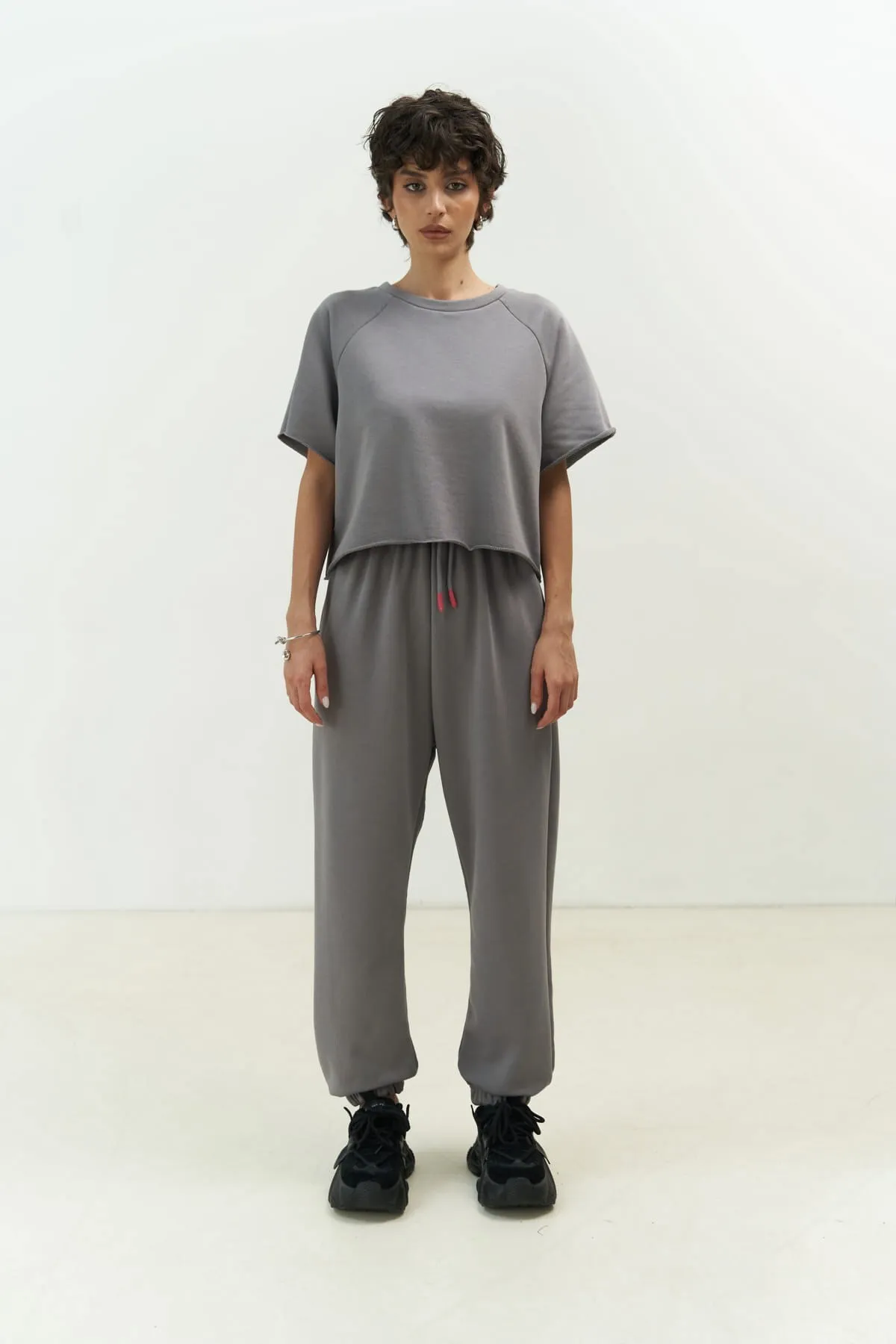 MAİ COLLECTİON  Vero Smoke Crop-Trainingsanzug-Set