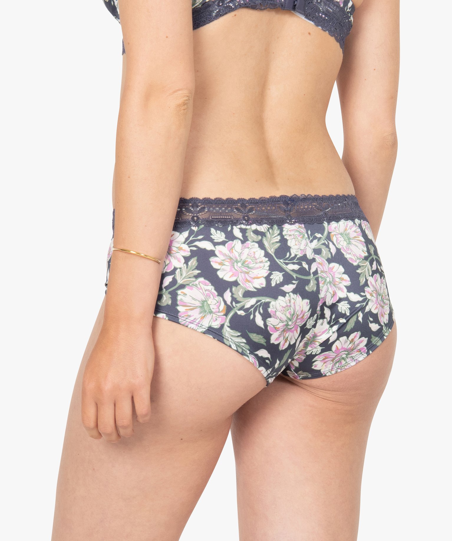 Shorty femme à motifs fleuris et dentelle | GEMO