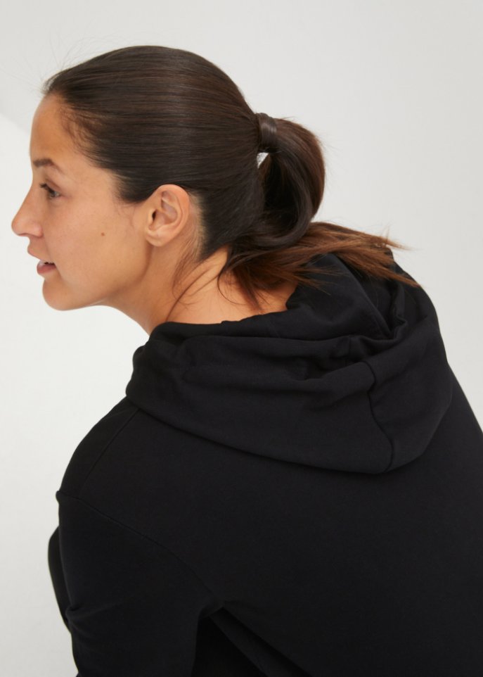 Long-Sweatshirt mit Statementdruck