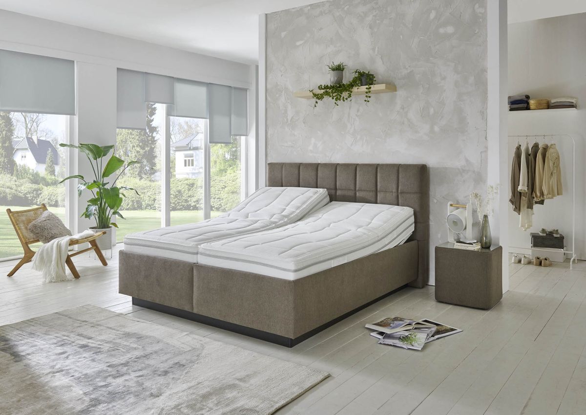Oschmann Polsterbett Dreamplace mit Bettkasten Braun 180 x 200 cm