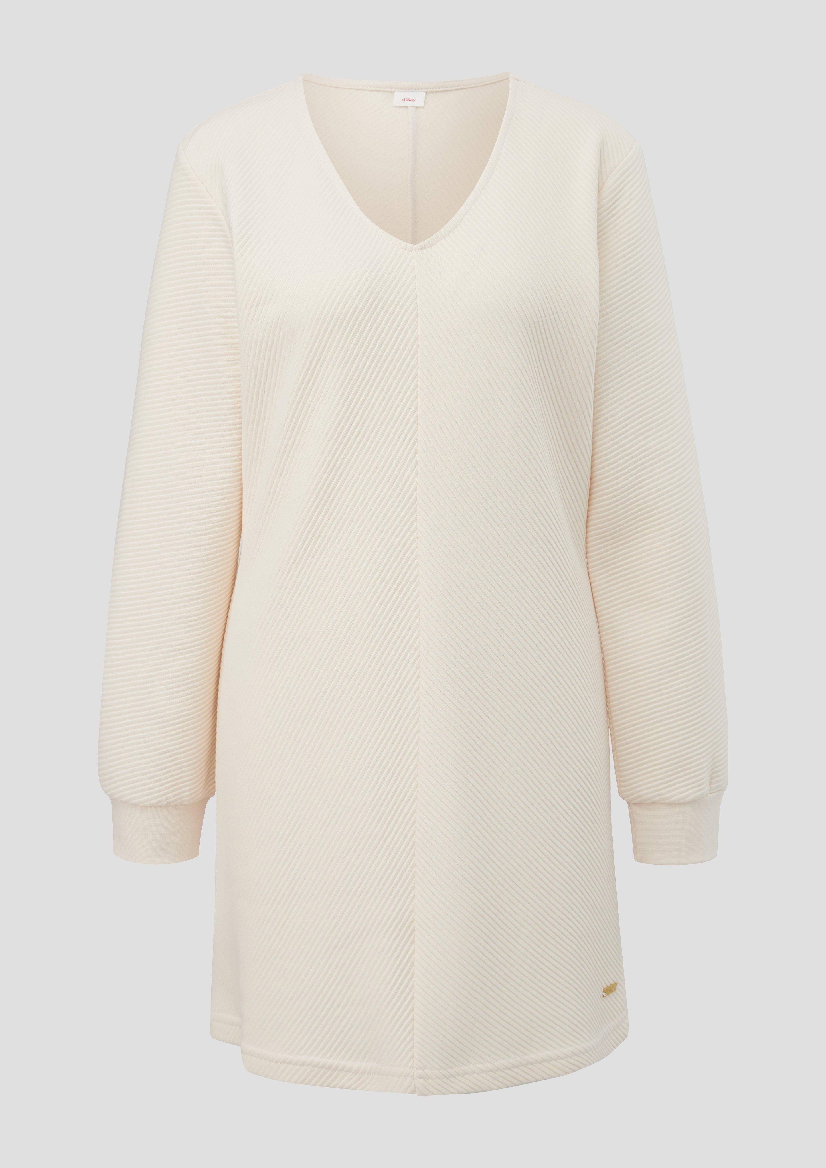 Pyjama-Sweatkleid mit V-Ausschnitt  6009255-727