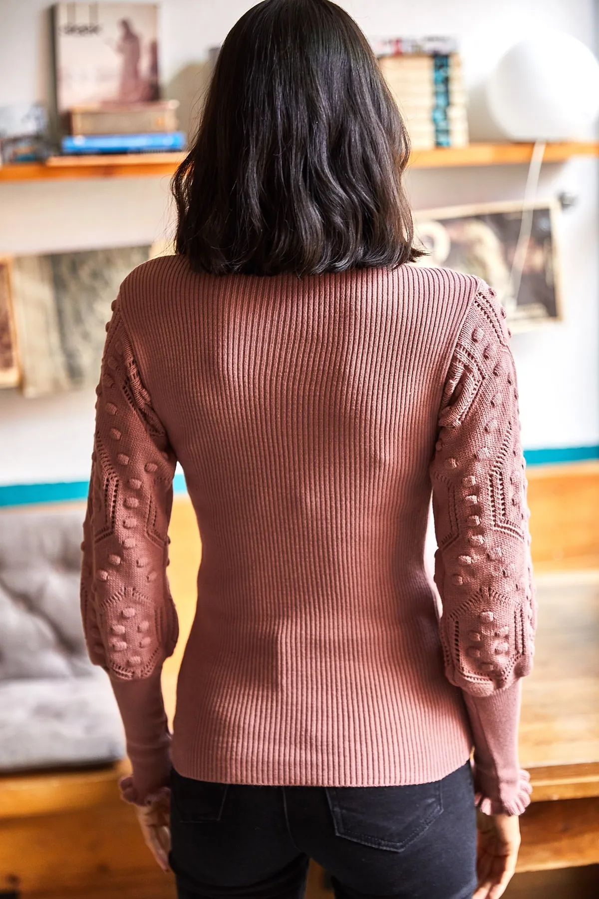 Olalook  Pullover - Rosa - Slim Fit
