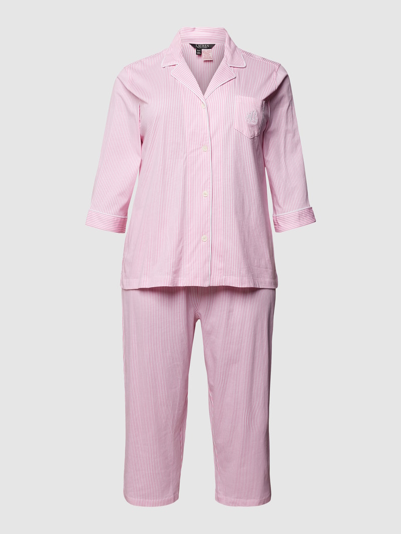 Pyjama mit Allover-Muster in rosa