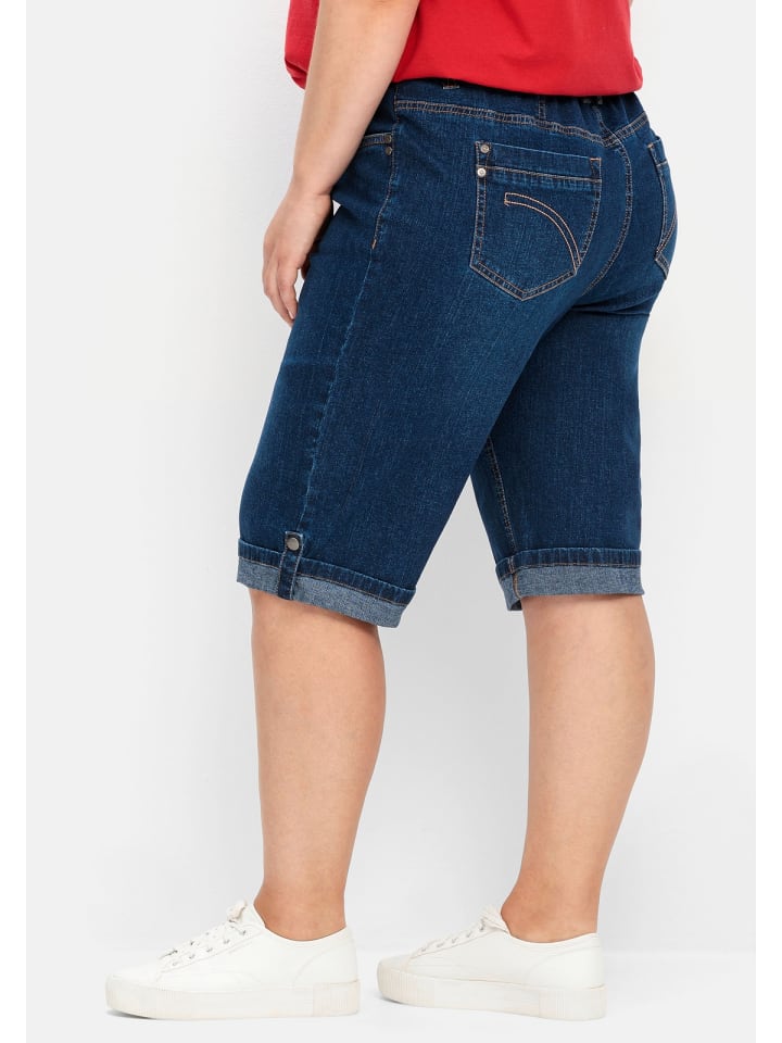 sheego Jeans-Bermudas in blue Denim günstig kaufen