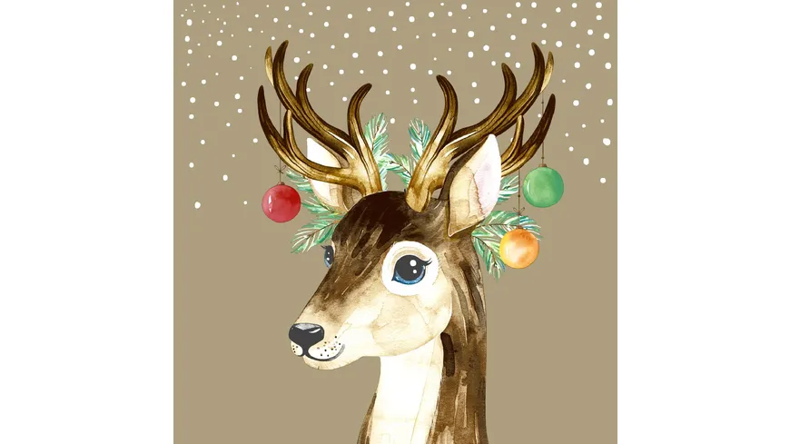 Paper + Design Servietten Deer Baubles 25x25cm