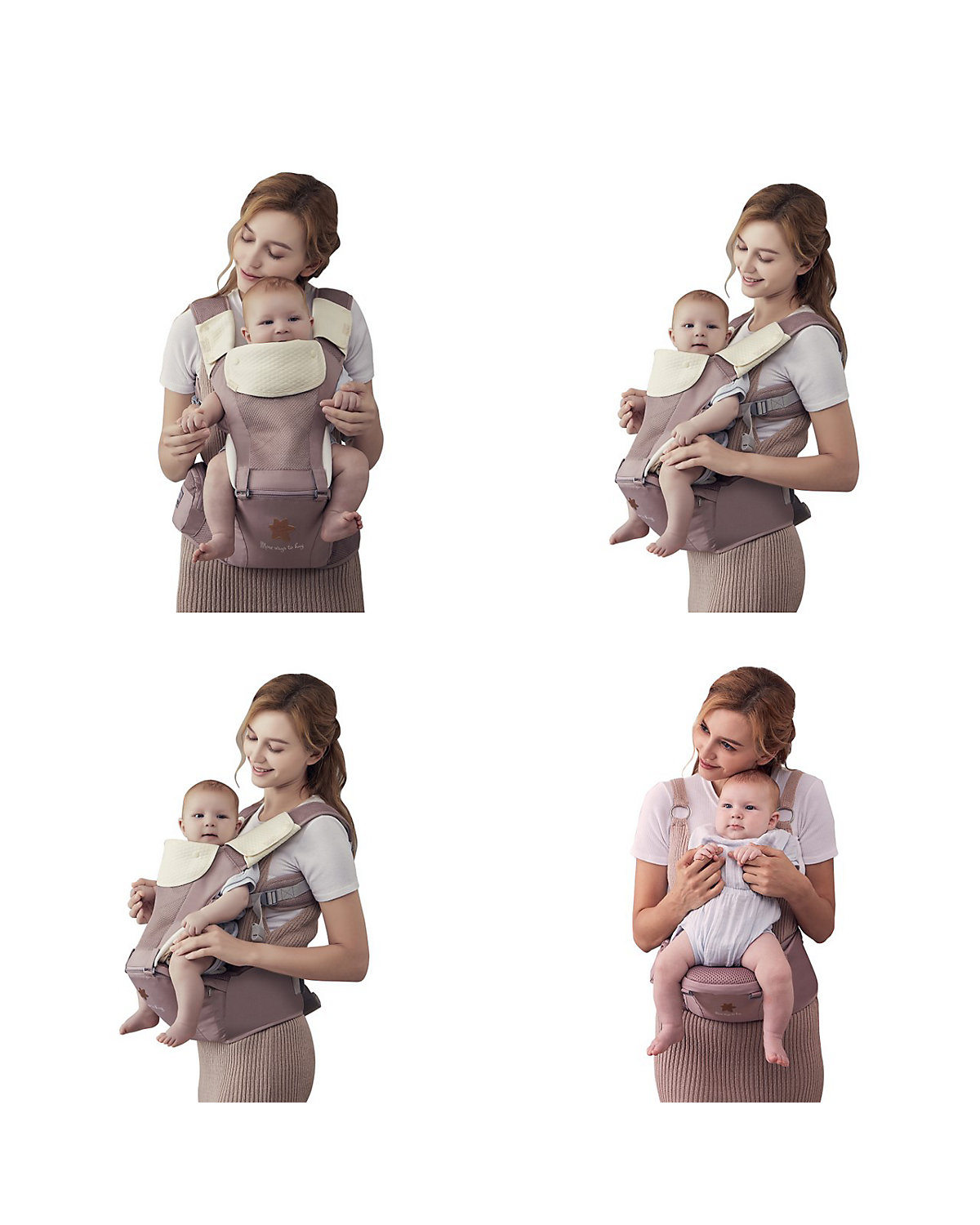Babytrage Hip Star 3 in 1 Bauch- und Rückentrage Hüftsitz ab 4 Monaten Babytragen