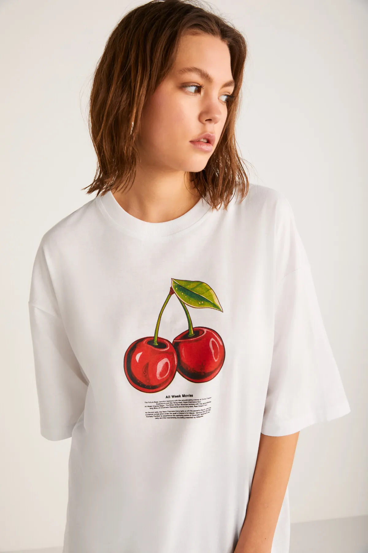 GRIMELANGE  T-Shirt - Weiß - Oversized