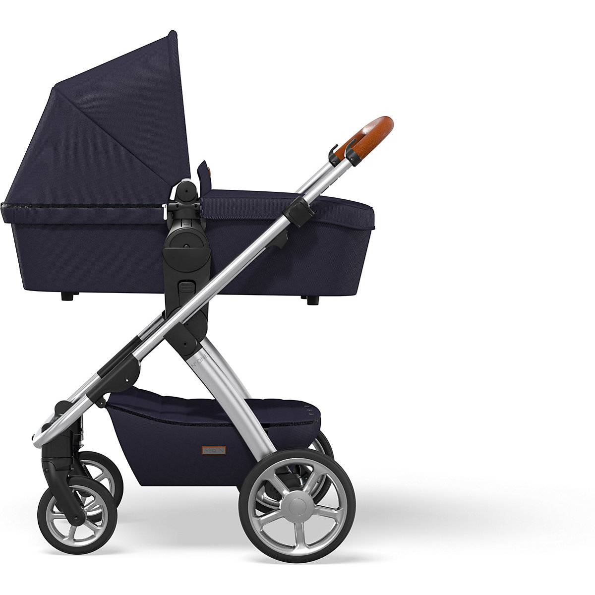 Kombi Kinderwagen N° ONE, navy  original WF , graues Gestell