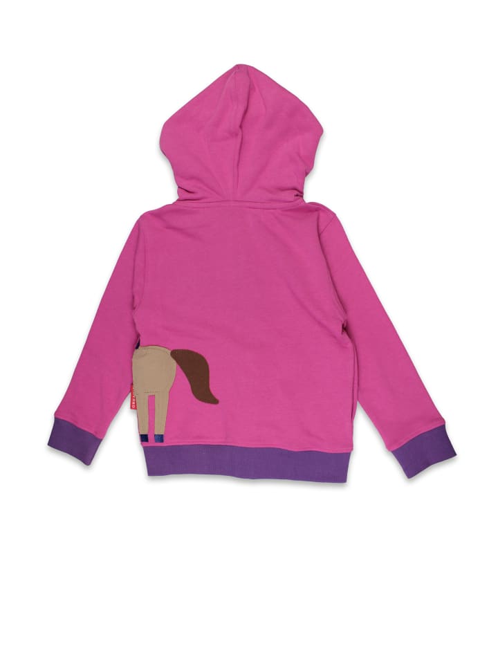 Toby Tiger Sweatjacke mit Hillside Pferd Applikation in rosa günstig kaufen