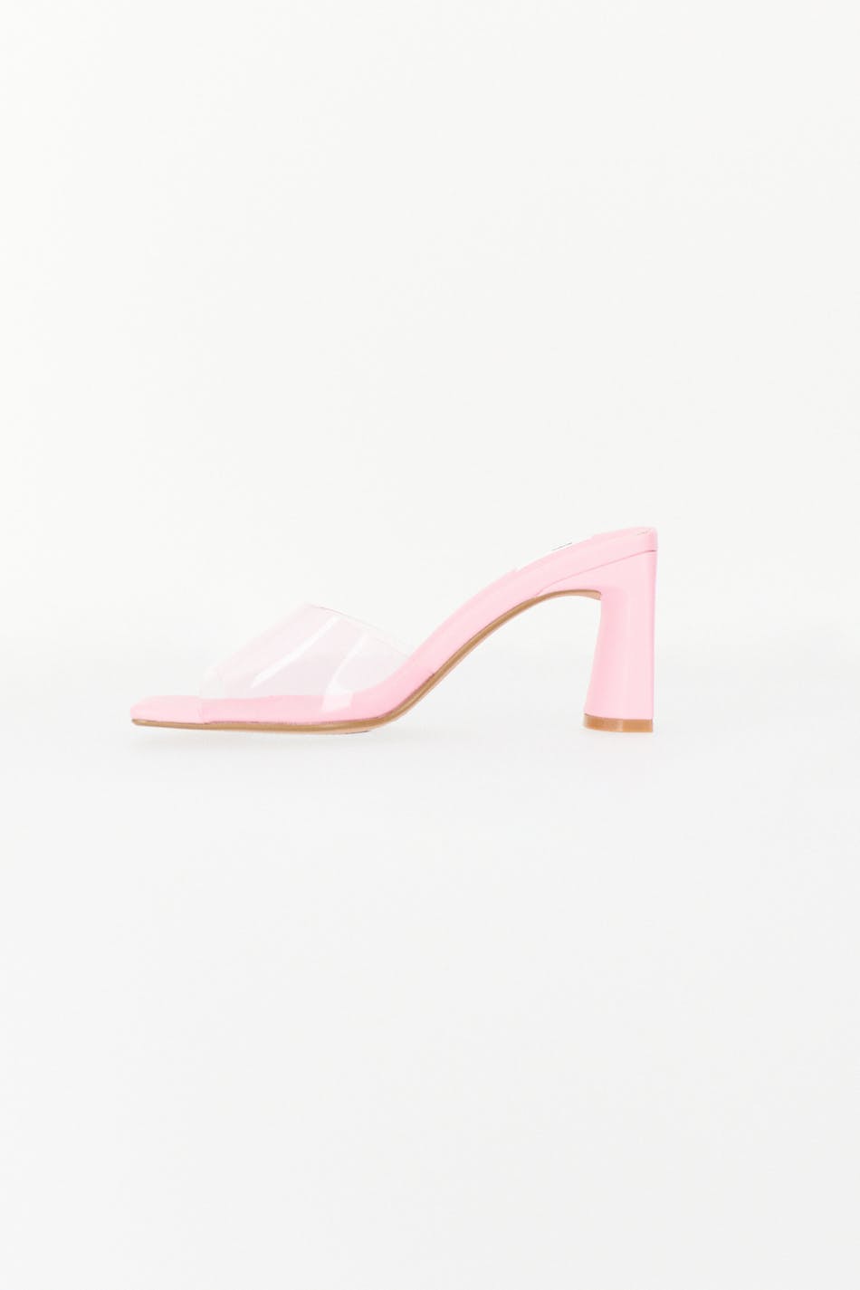 Plastic high heel sandals