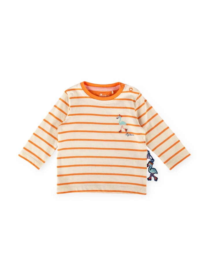 Sigikid Langarmshirt Wild Flamingo in creme/orange günstig kaufen