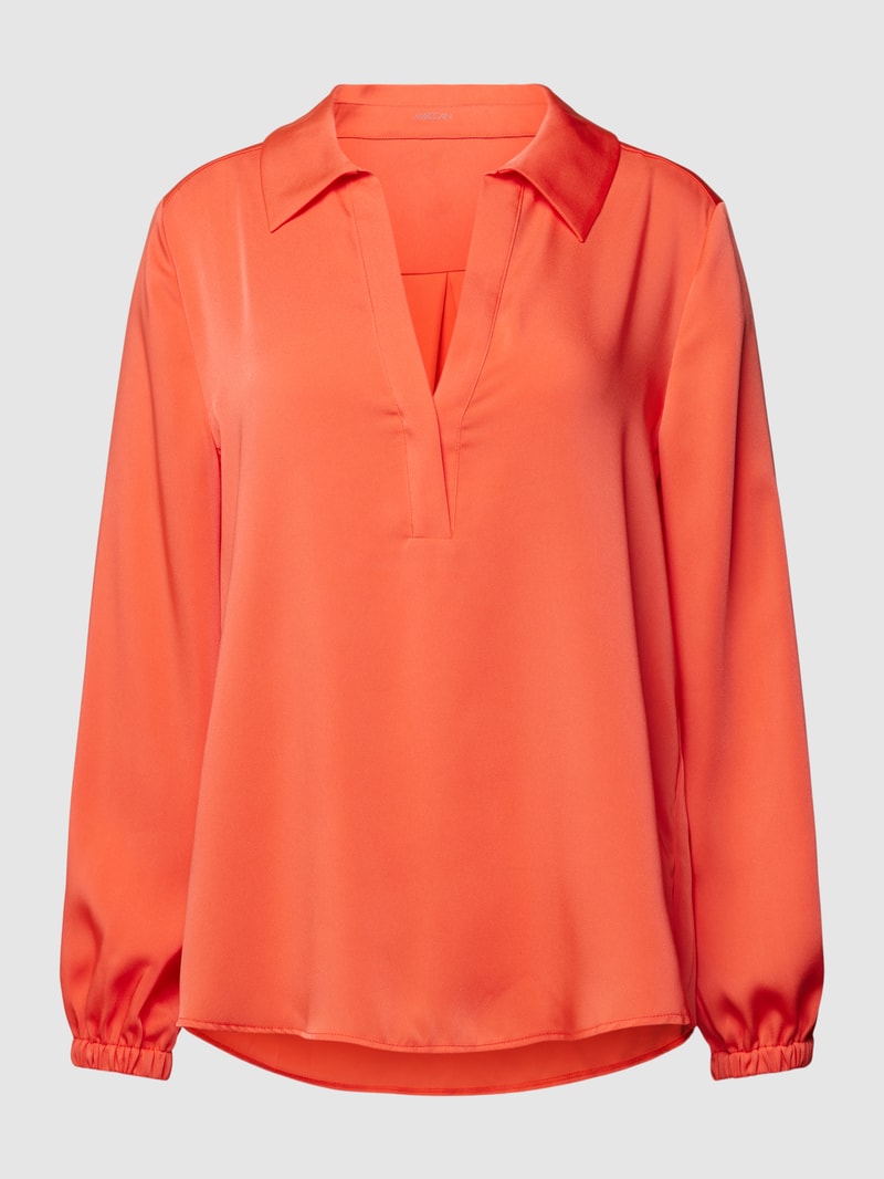 Bluse mit V-Ausschnitt in rot