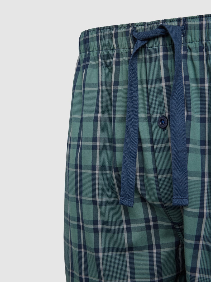 Pyjama-Hose mit Tartan-Karo und elastischem Bund in lindgrün